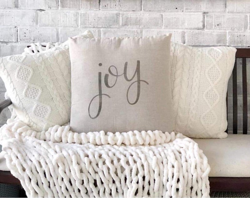 DOKOT Decorative Knit Throw Pillow Cover Chiristmas Farmhouse Sweater Square Warm Cushion Cover for Couch  Bed  Home Accent Decor (Cream  (18x18 inches(45x45cm)) - Image 2